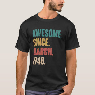 Birthday 83rd Decoration March 83 Years Old Vintag T-Shirt