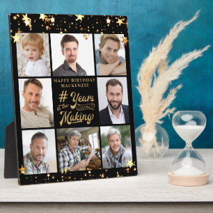 Birthday 8 Photo Collage YEARS IN THE MAKING Stars Plaque