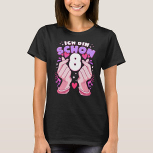 Birthday 8 years, K-pop finger heart, Saranghae, i T-Shirt