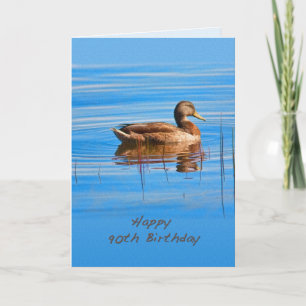 Birthday, 90th, Mallard Duck Card