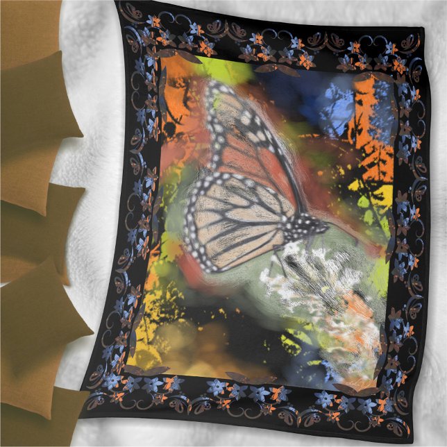 Birthday Abstract Butterfly PV02 Fleece Blanket (Creator Uploaded)
