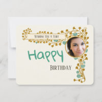 Birthday Add photo Art Nouveau CC1016 Card