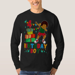 Birthday African American Boy 4th Birthday Young B T-Shirt