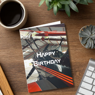 Birthday Airplane photo Cool Aviation Pilot Fun Card