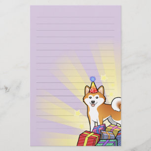 Birthday Akita Inu / Shiba Inu Stationery
