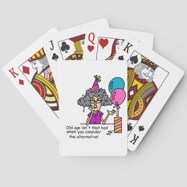 Birthday Alternative Humour Playing Cards (Back)