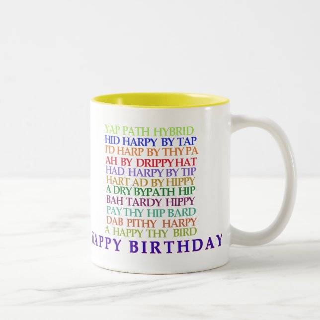 Birthday Anagrams mug (Right)