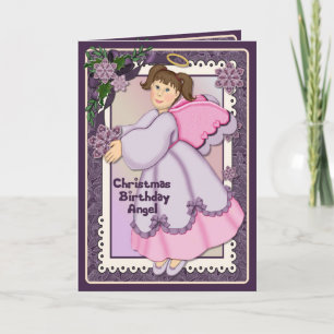 Birthday Angel - Verse Inside Holiday Card