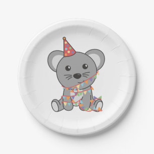 Birthday Animal Cute Mouse for Kids Birthday Party Paper Plate