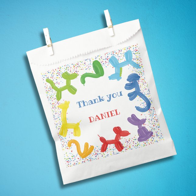 BIRTHDAY ANIMALS BALLOONS FAVOUR BAGS (Creator Uploaded)