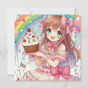 Birthday Anime Invitation