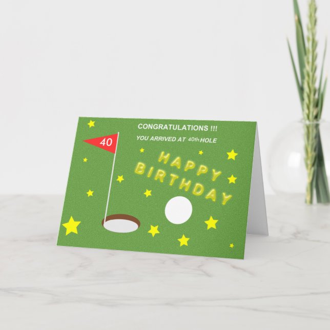 birthday at golf card (Front)