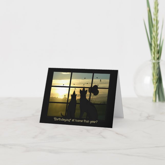 Birthday at Home Corona Virus Funny Support Card (Front)