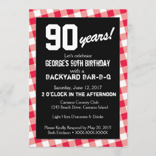 Birthday Backyard BAR-B-Q Invitation