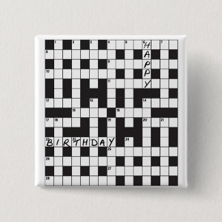 Birthday badge - For crossword lovers