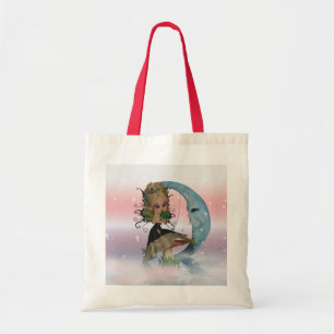 Birthday Bag With Cute Fairy And Frog Prince, Blu