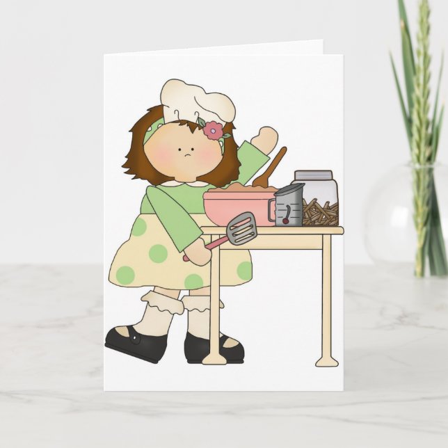 Birthday Baker Girl Card (Front)