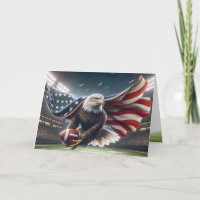 Birthday Bald Eagle With a Football