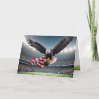 Birthday Bald Eagle With a Football
