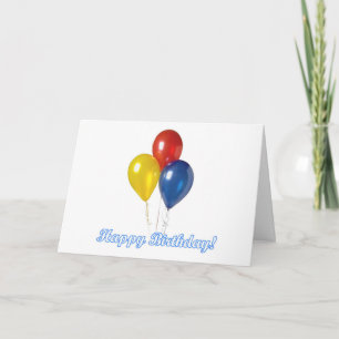 birthday ballons card