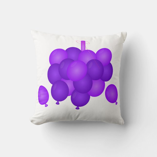 Birthday Balloon Bliss Pillow (Front)