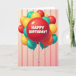 Birthday Balloon Burst Card