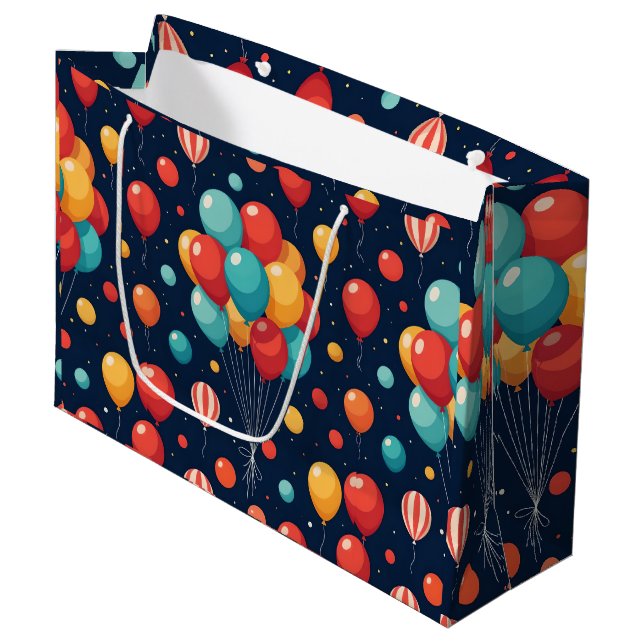 Birthday Balloon Gift Bag (Front Angled)