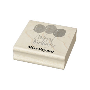 Birthday Balloon  Rubber Stamp