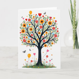 Birthday Balloon Tree Card