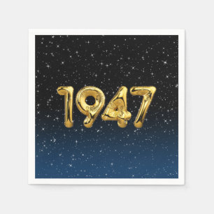 Birthday Balloons 1947 In Stars Napkins