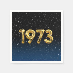 Birthday Balloons 1973 In Stars Napkins