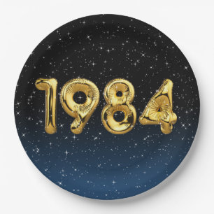 Birthday Balloons 1984 In Stars Napkins Paper Plate