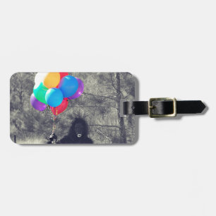 birthday balloons ape luggage tag