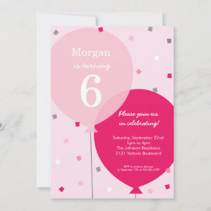 Birthday Balloons Birthday Invitations