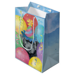 Birthday Balloons Bouvier des Flandres Medium Gift Bag
