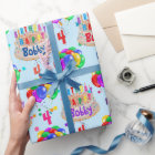Birthday Balloons Cake Personalise Boy's Name Age