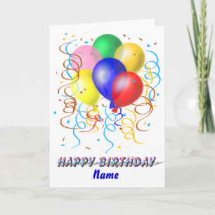 Birthday Balloons Card