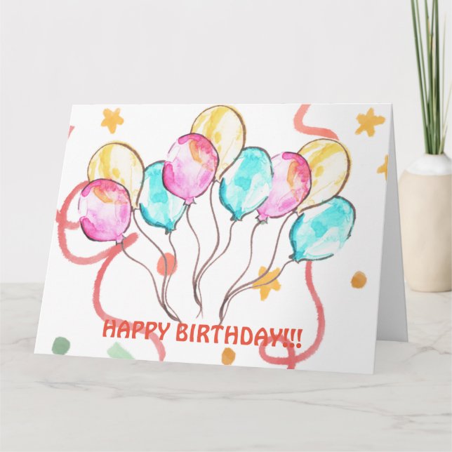 BIRTHDAY BALLOONS CARD (Front)