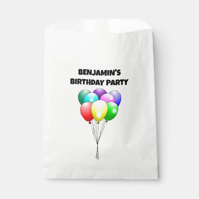 Birthday Balloons Favour Bags (Front)