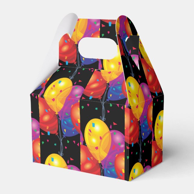 Birthday Balloons  Favour Box (Front Side)