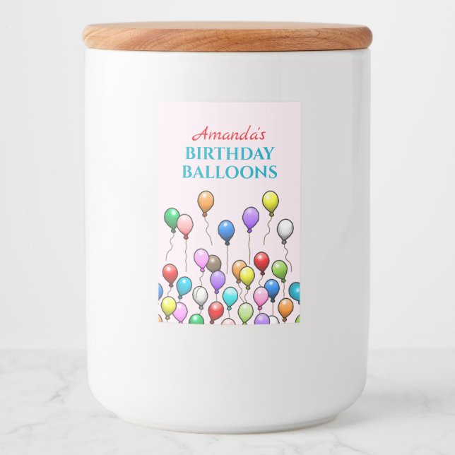 Birthday Balloons Food Label (Front)