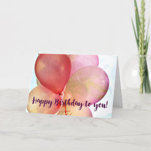 BIRTHDAY BALLOONS Greeting Card