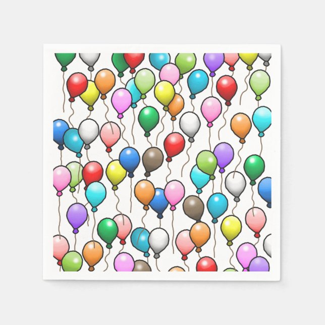 Birthday Balloons Napkin (Front)