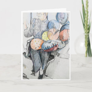 Birthday Balloons Party Card