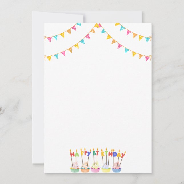 Birthday Balloons Party Invitations Announcement (Front)