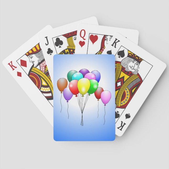 Birthday Balloons Playing Cards (Back)
