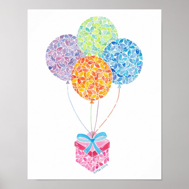 Birthday Balloons Print (Front)