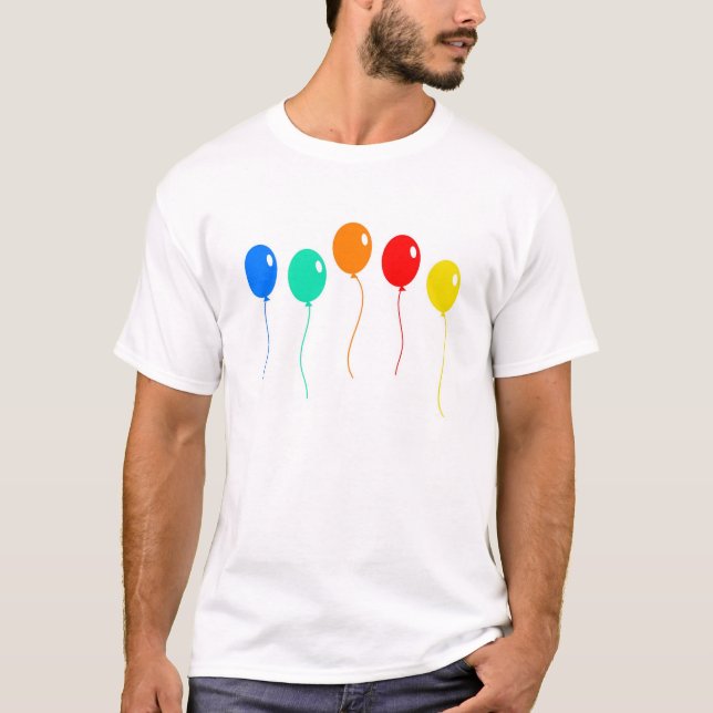 Birthday Balloons T-Shirt (Front)