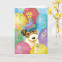 Birthday Balloons Wire Fox Terrier