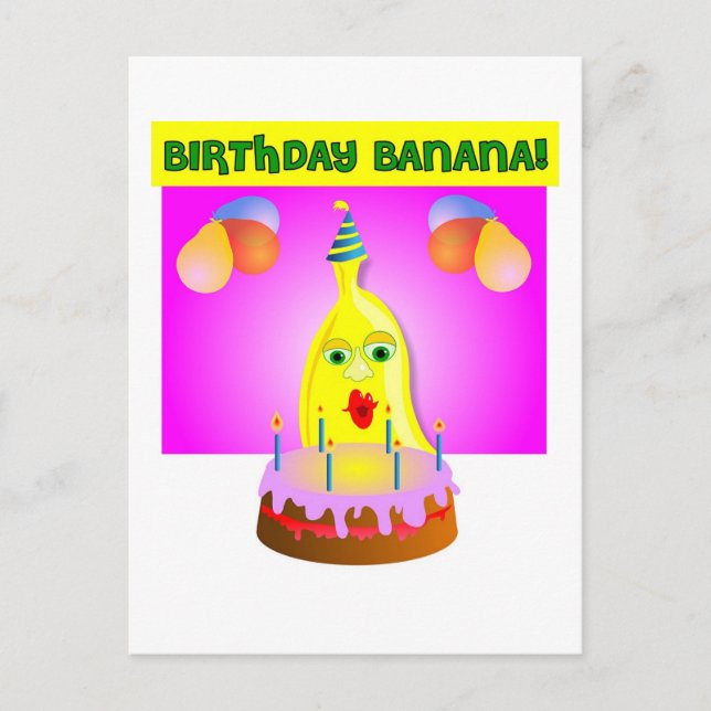 Birthday Banana Postcard (Front)